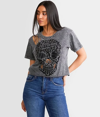 Affliction Rock N Skull Cropped T-Shirt