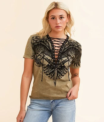 Affliction Harbinger Lace-Up T-Shirt