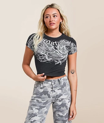 Flaming Dragon Baby Cropped T-Shirt