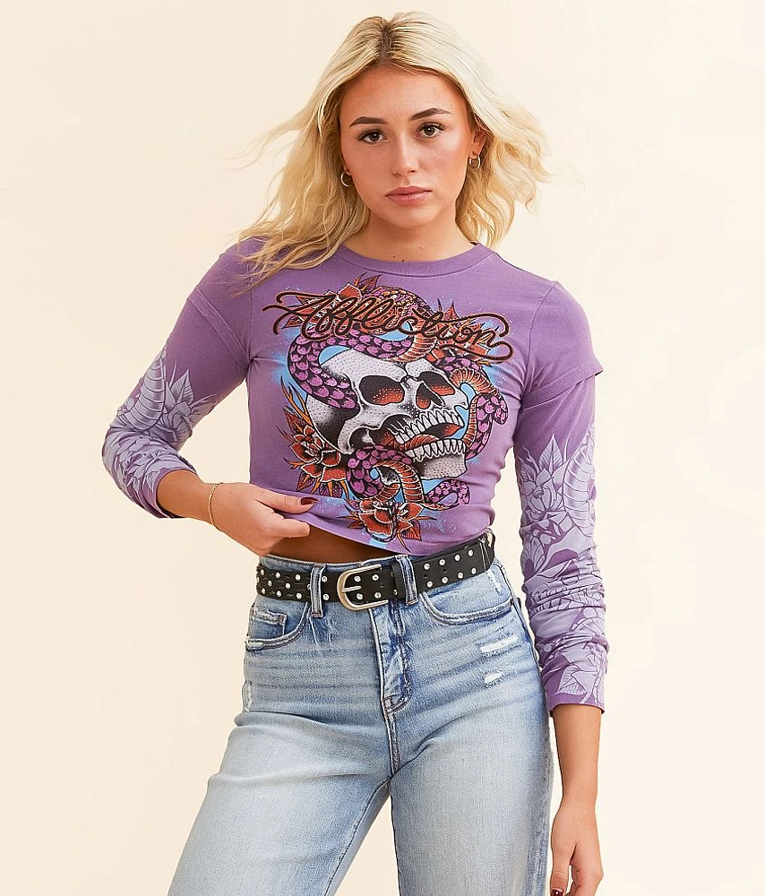 Affliction Velvet Sky Cropped T-Shirt