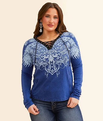 Affliction Aristocrat Lace-Up T-Shirt