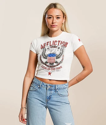 American Customs Live Fast Free Cropped T-Shirt