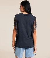 American Customs Twin Turbo Fringe Tank Top