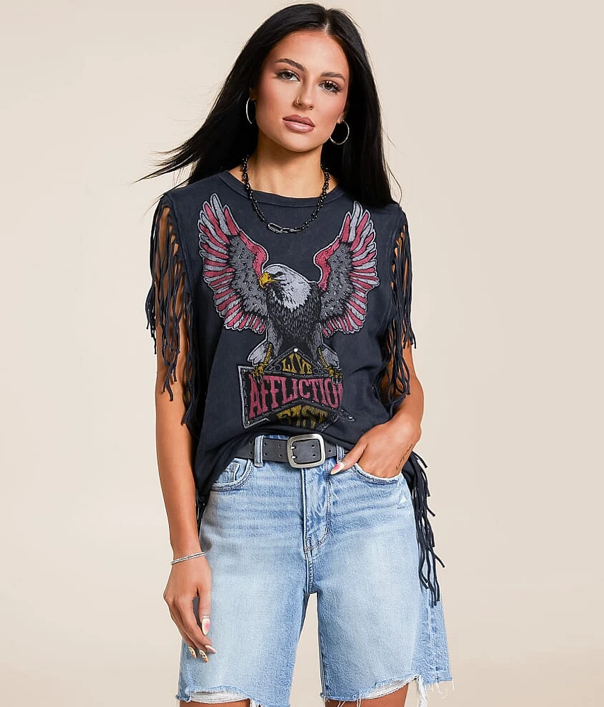 American Customs Twin Turbo Fringe Tank Top
