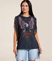 American Customs Twin Turbo Fringe Tank Top