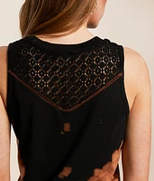 Southern Rock Crochet Fringe Tank Top