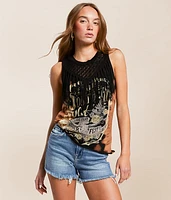 Southern Rock Crochet Fringe Tank Top