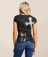 Rosary Of Life Studded T-Shirt
