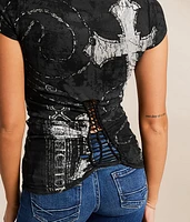 Rosary Of Life Studded T-Shirt