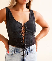 Grecian Estate Bustier Cropped Tank Top
