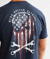 Blue Collar Skull T-Shirt