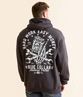 Blue Collar Hard Work Hooded Sweatshirt