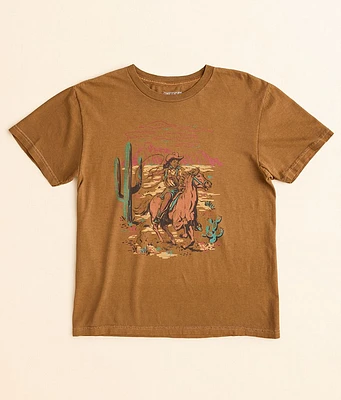 Girls - American Highway Cowgirl Cactus T-Shirt