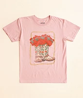 Girls - American Highway Boot & Roses Oversized T-Shirt