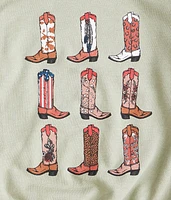 Girls - Cowgirl Boots Pullover