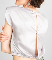 Satin Cropped Top