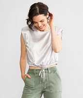 Satin Cropped Top