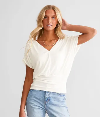 Willow & Root Shirred Dolman Top