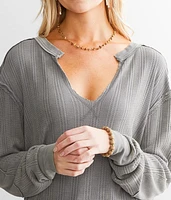 Waffle Knit Top