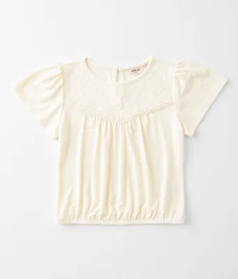 Girls - Willow & Root Embroidered Floral Top
