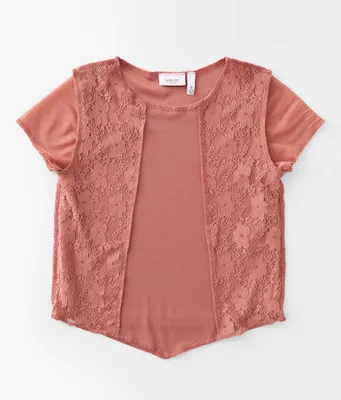 Girls - Willow & Root Floral Lace Mesh Top