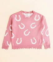 Girls - Destructed Horseshoe Sweater