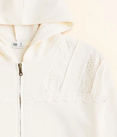 Girls - Lace Trim Hoodie