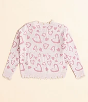 Girls - Destructed Heart Sweater