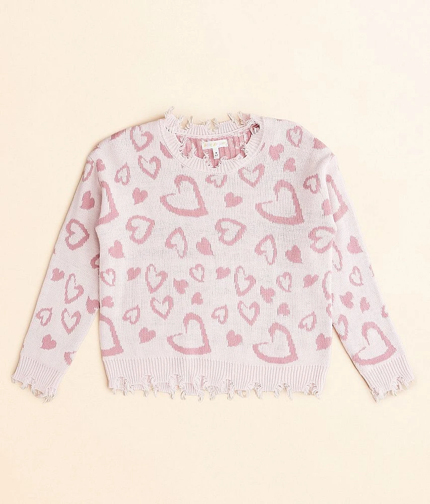 Girls - belle du jour Destructed Heart Sweater