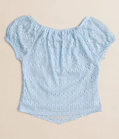 Girls - Lace Bow Top