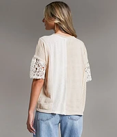 Pieced Crochet Henley