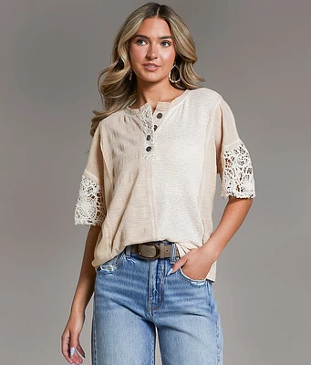 Pieced Crochet Henley