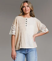 Pieced Crochet Henley