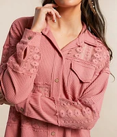 Lace Waffle Shirt