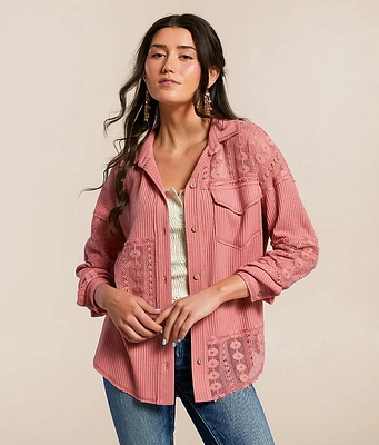 Lace Waffle Shirt