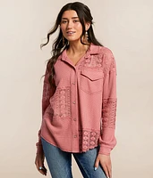 Lace Waffle Shirt