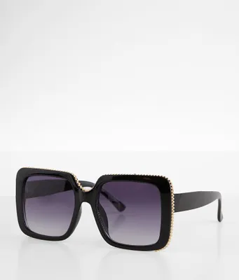 BKE Oversized Glitz Sunglasses