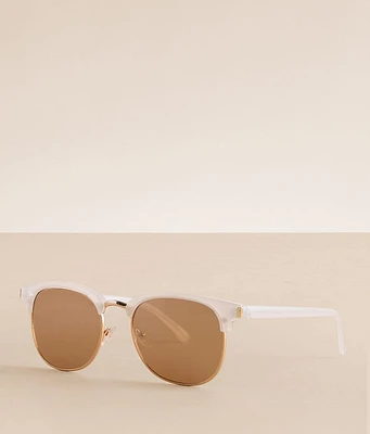 Mirrored Half Frame Sunglasses