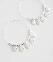 Smiley Hoop Earring