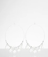 Smiley Hoop Earring