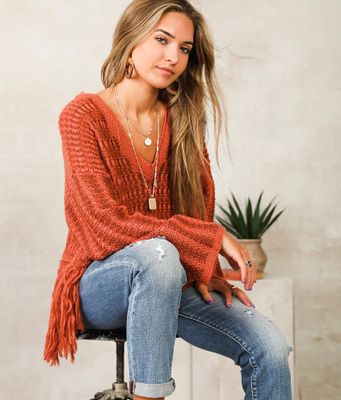 Willow & Root Fringe Sweater