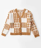 Girls - Willow & Root Checkered Cardigan Sweater