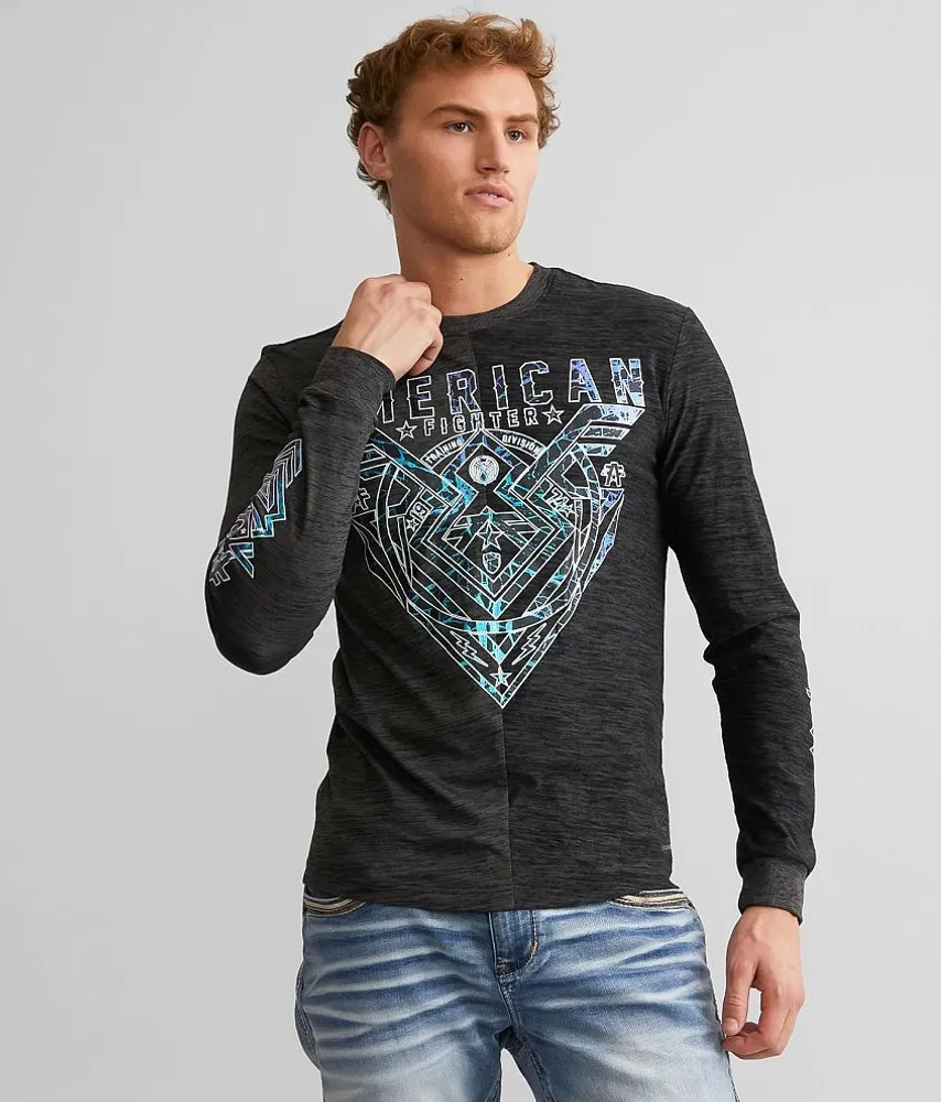 Buckle Black Long-sleeve t-shirts for Men