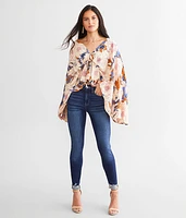 Front Tie Peplum Top