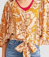 Floral Woven Top