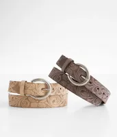 BKE 2 Pack Embossed Belt Set