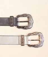 2 Pack Western Metallic Belt Set