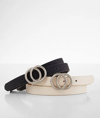 Solid Skinny Belt Set