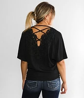 Crochet Strappy Dolman Top