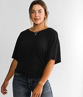 Crochet Strappy Dolman Top